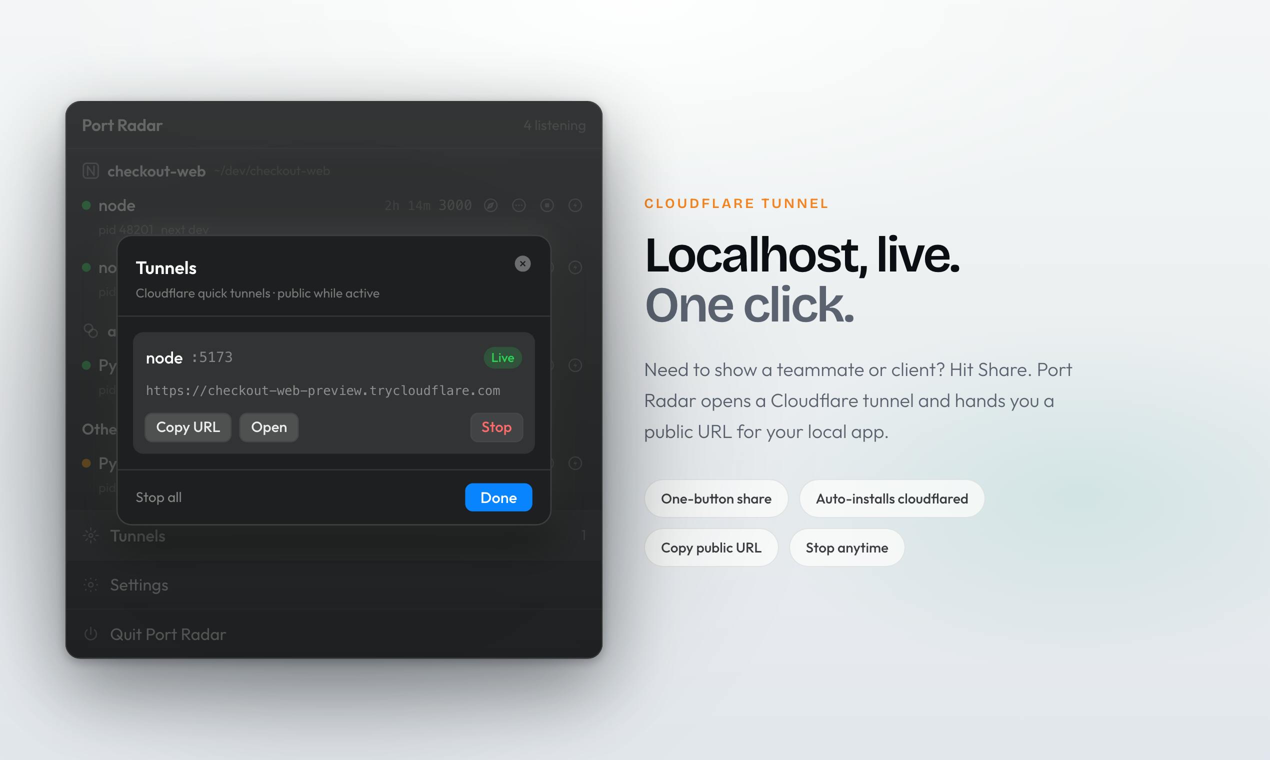 Port Radar for macOS preview 3