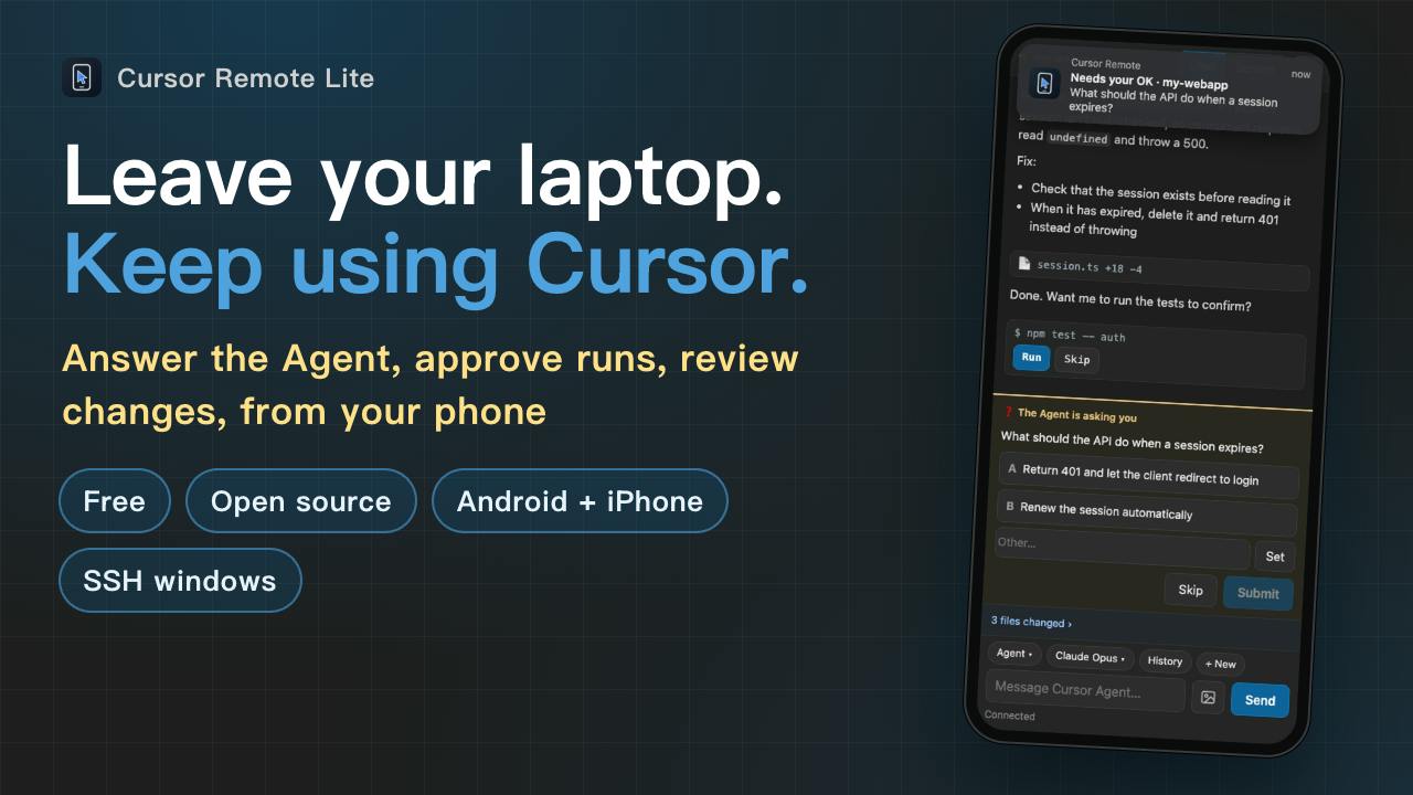 Cursor Remote Lite preview 2