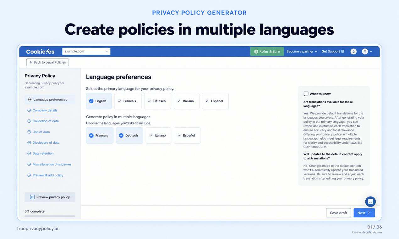 PrivacyPolicy Generator by CookieYes preview 3