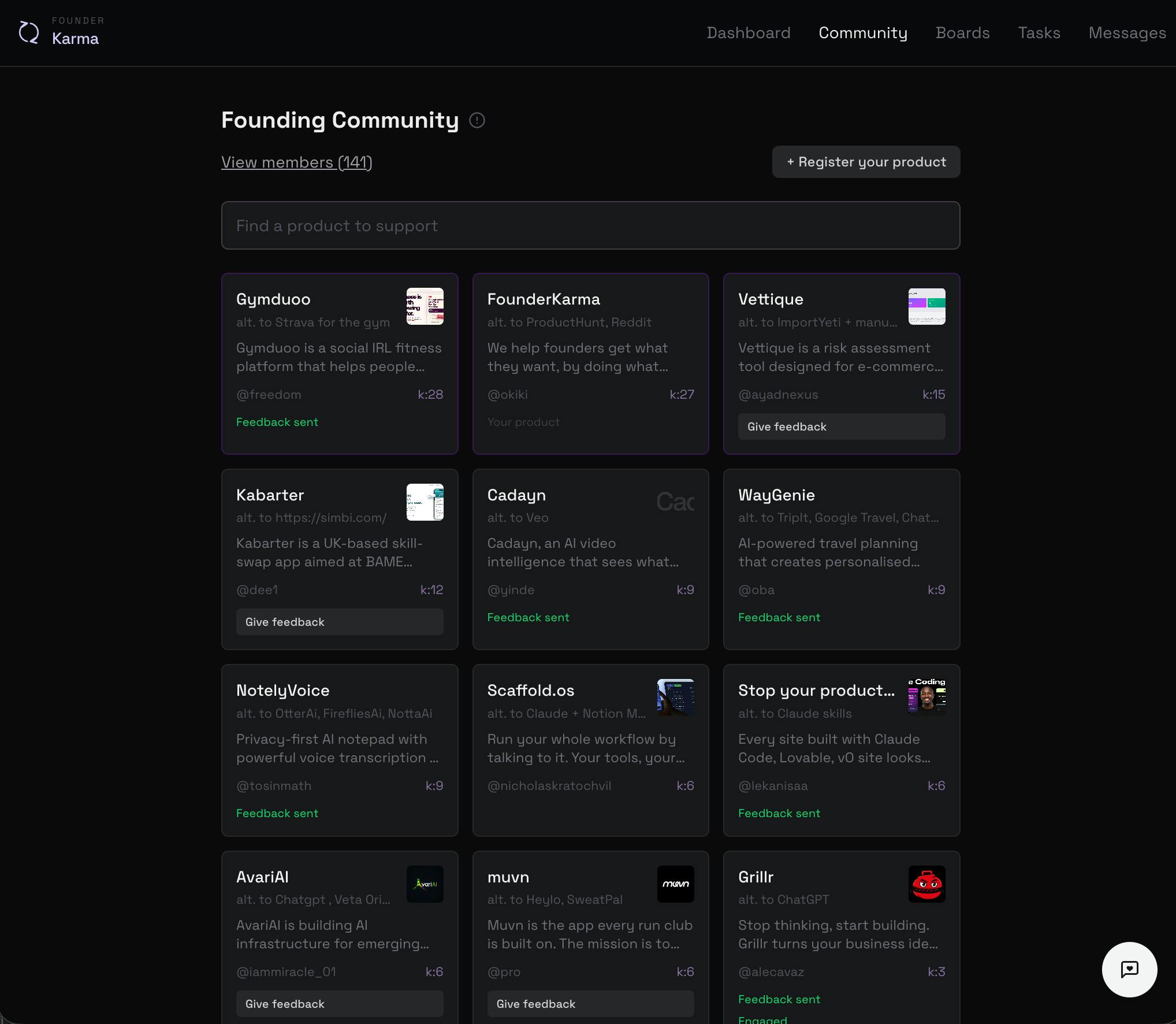 FounderKarma preview 4