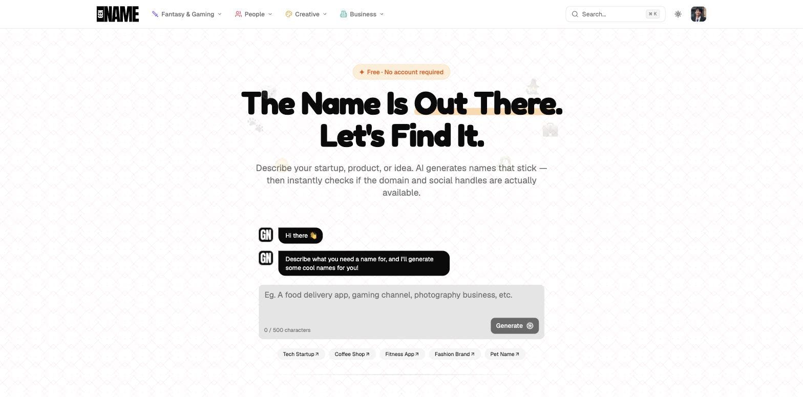 GenName.io preview 2