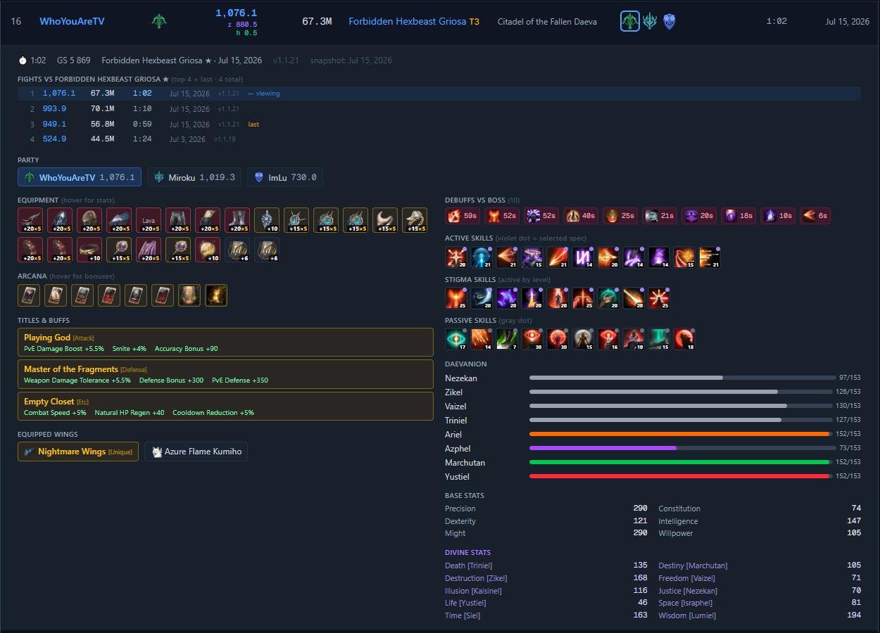 DPS Top (rDPS, HPS Rankings) for Aion 2 preview 3