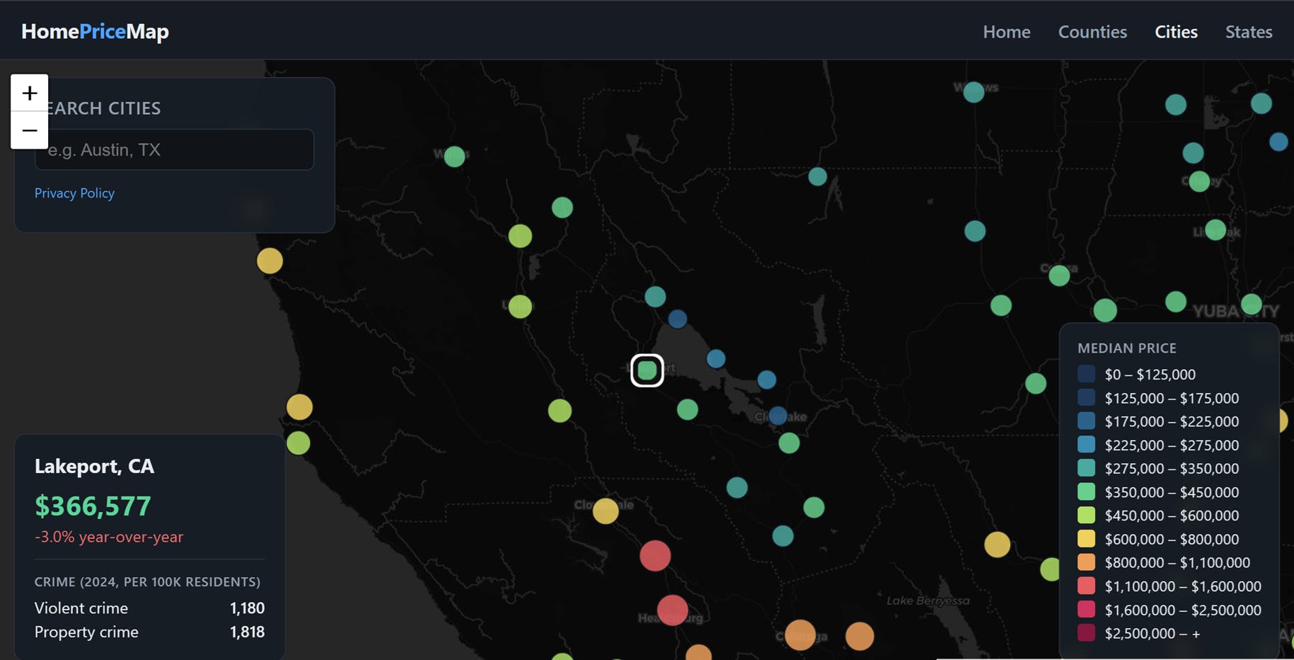 Home Price Map — Median Home Values Maps preview 3