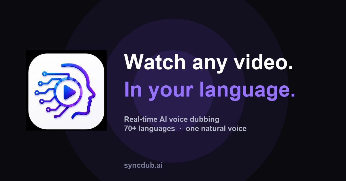 SyncDubAI preview 2