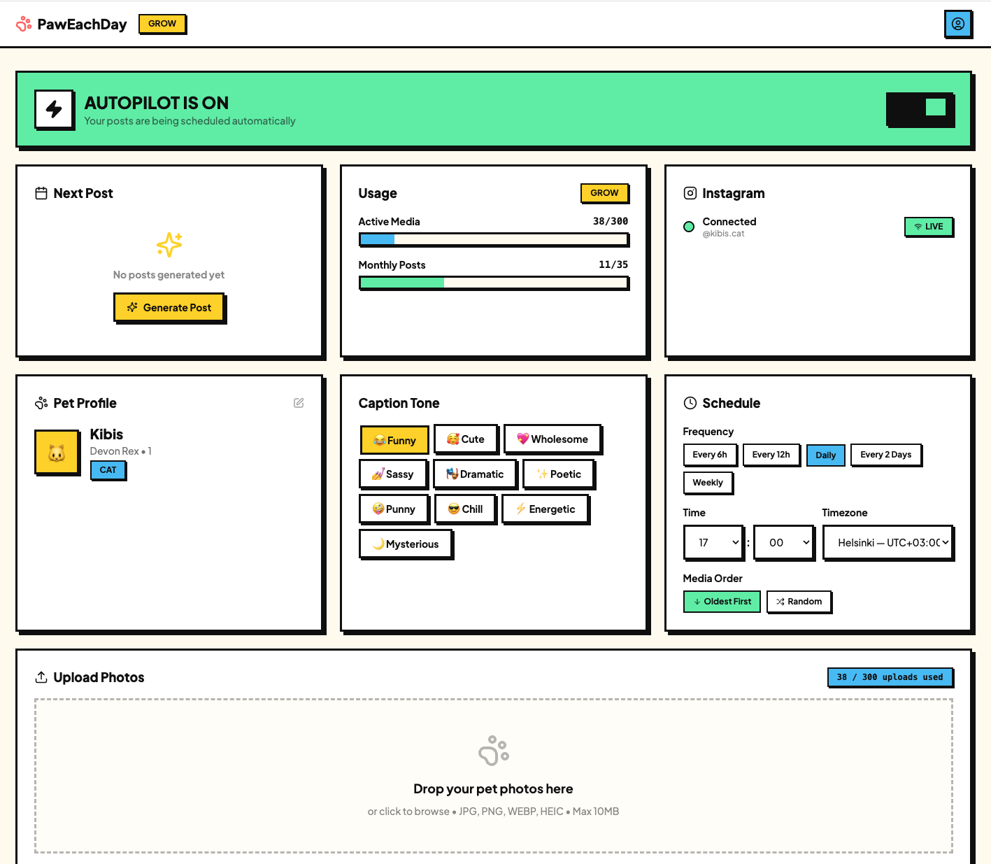 PawEachDay — Pet Instagram on Autopilot preview 2