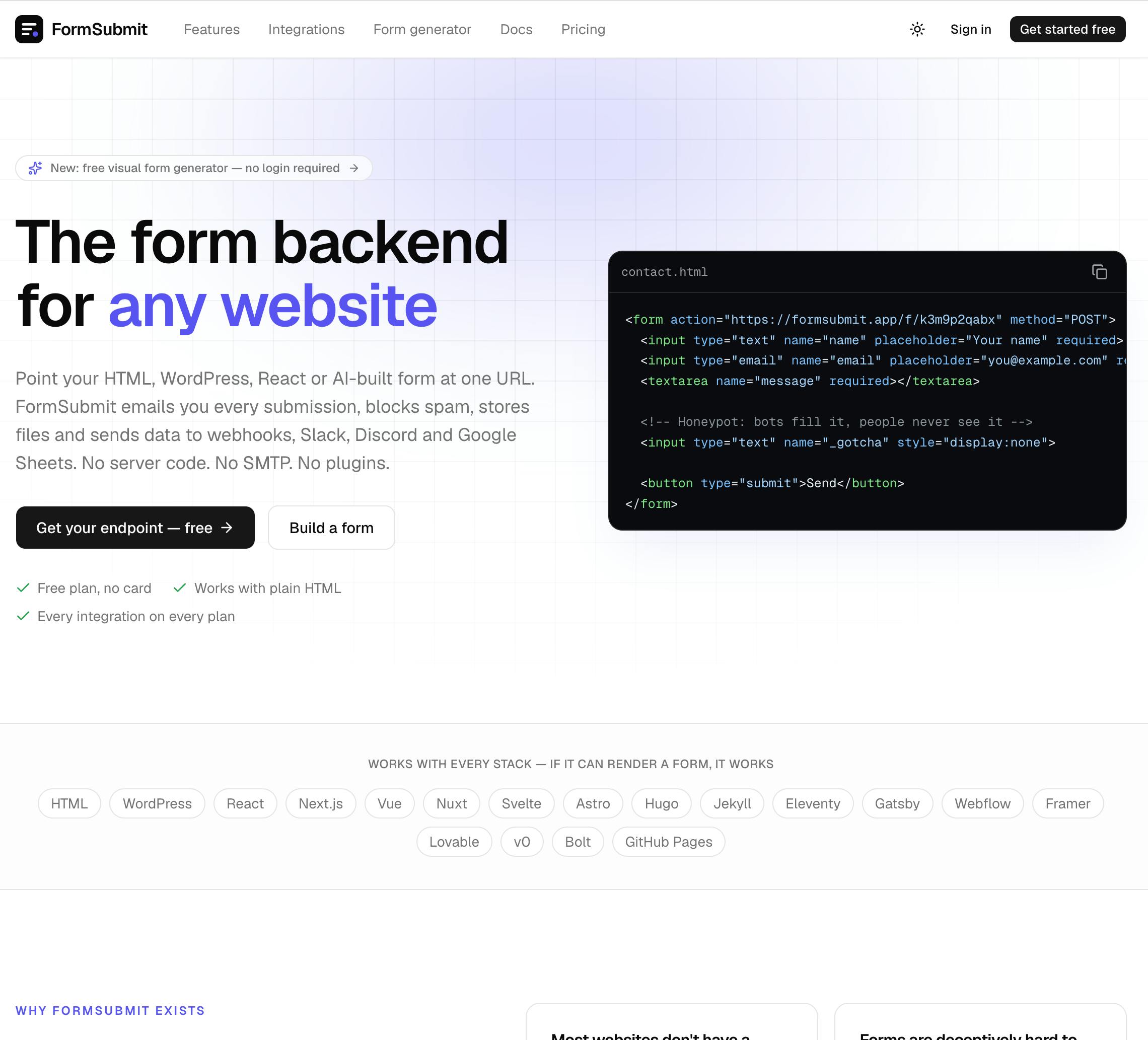 FormSubmit preview 2
