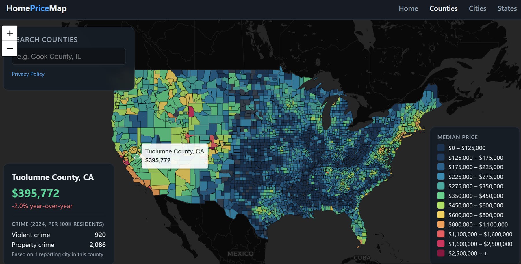 Home Price Map — Median Home Values Maps preview 2