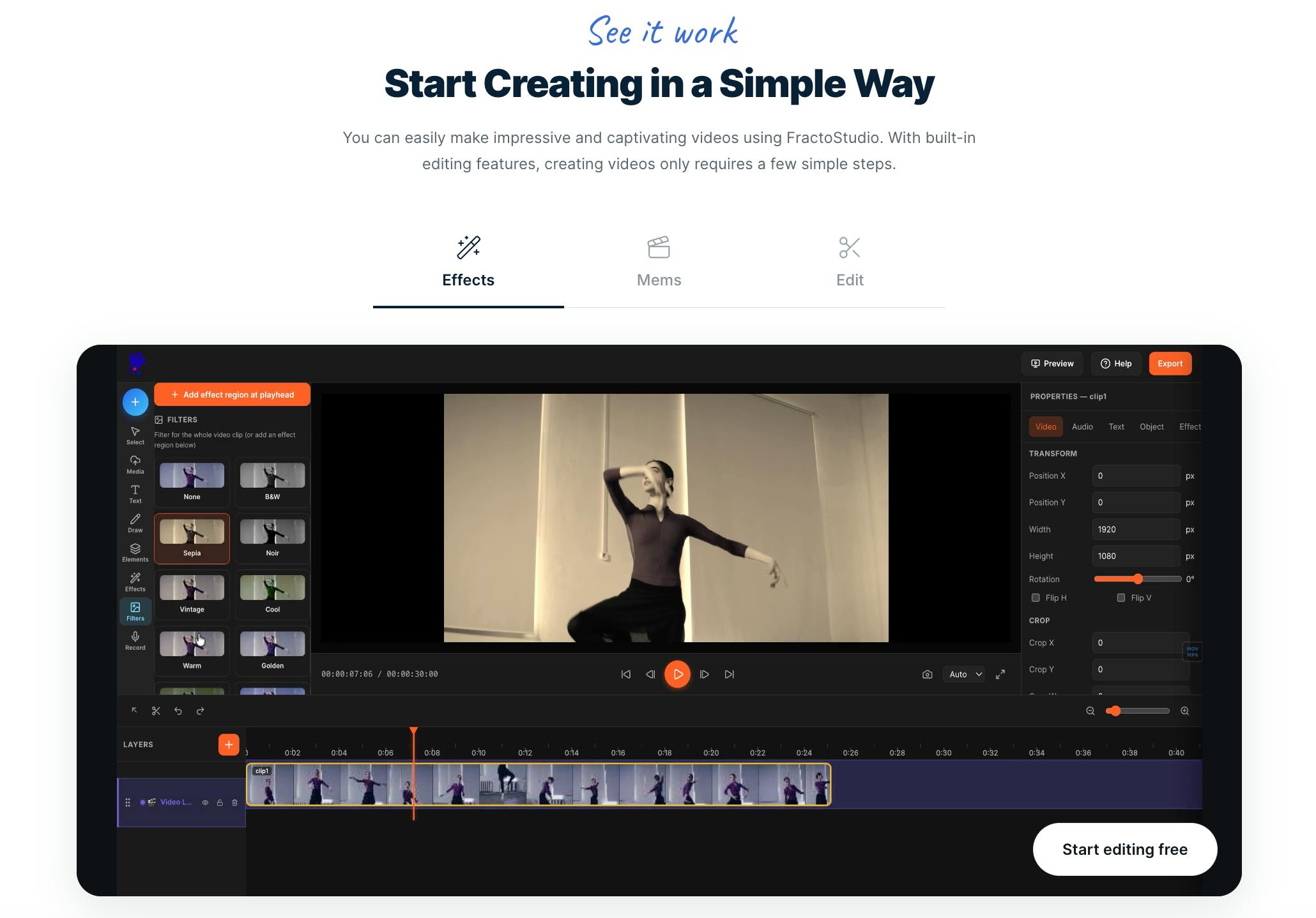 Fractallogy Free Online Video Editor preview 3