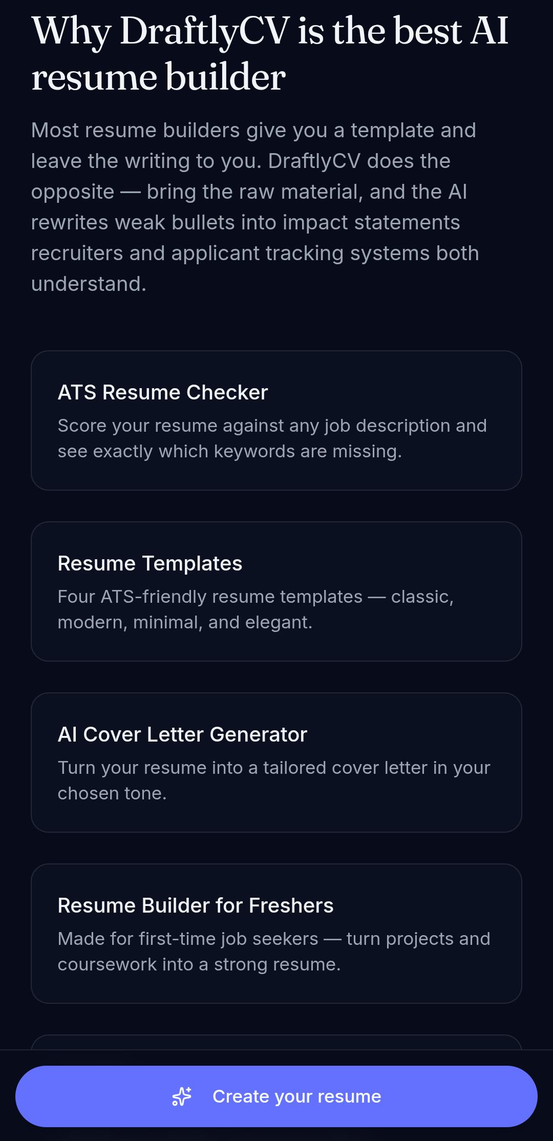 DraftlyCV preview 3