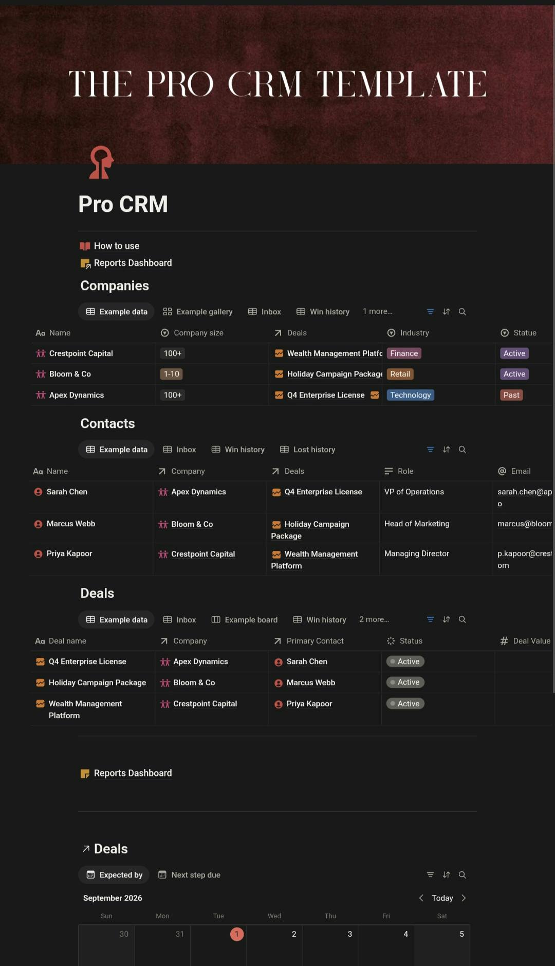 Notion CRM for Small agencies preview 2
