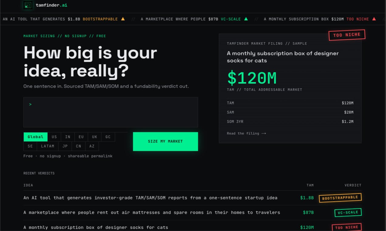 tamfinder.ai preview 2