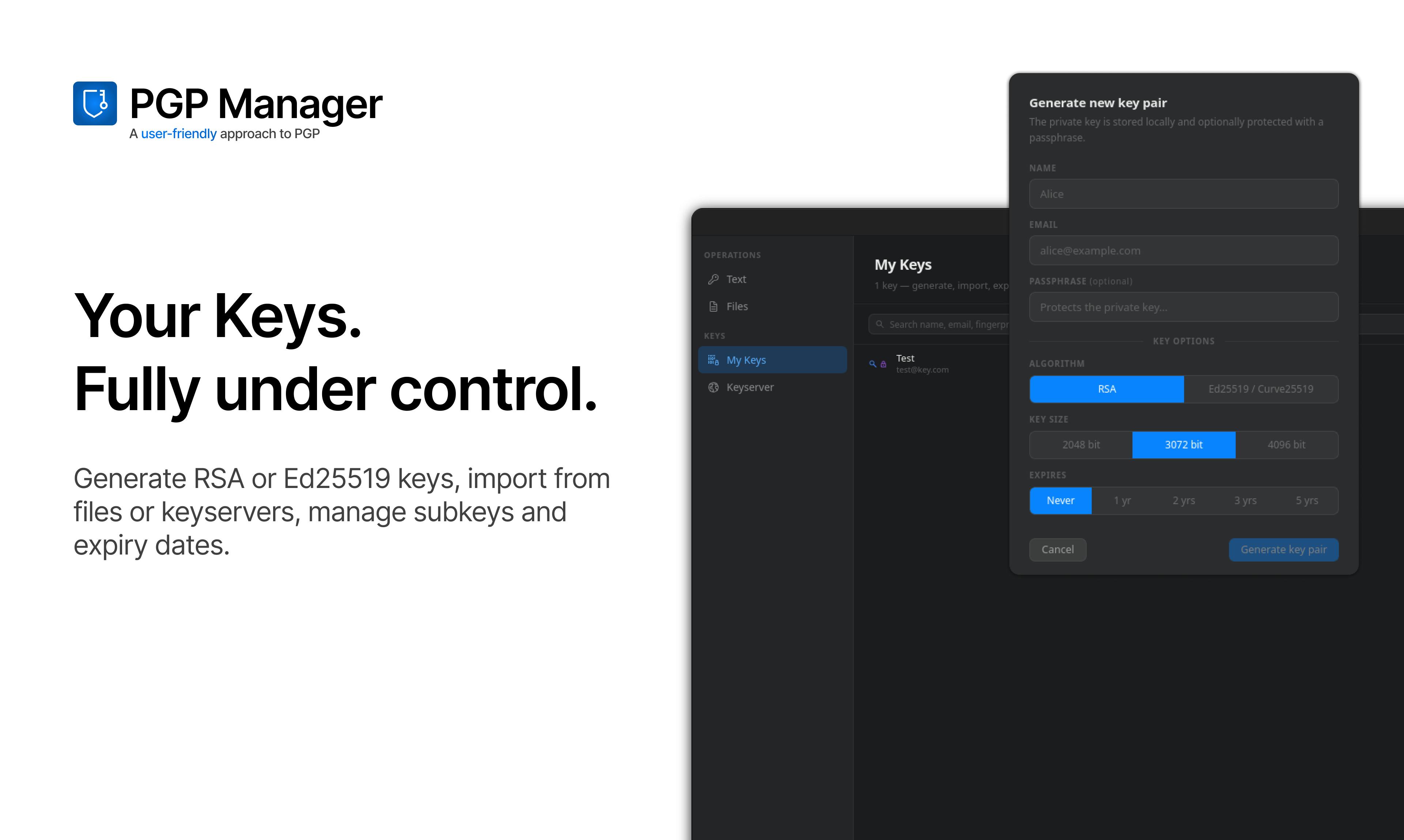 PGP Manager preview 3