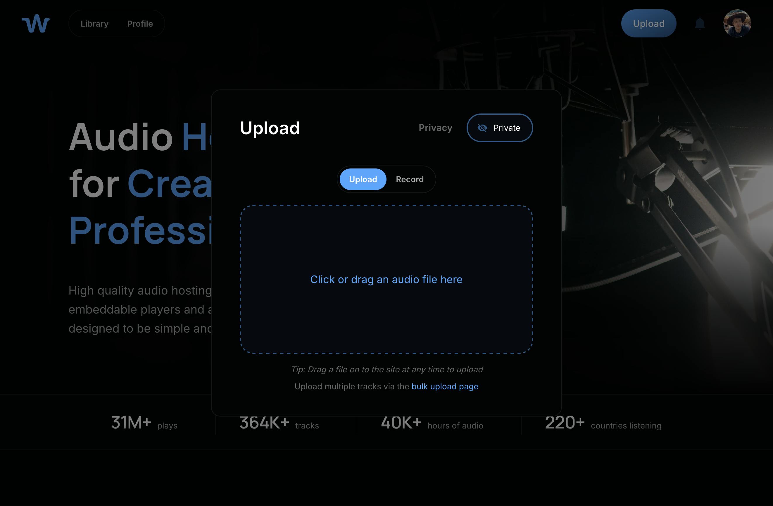 Whyp - Private Audio Hosting with Embeds preview 2