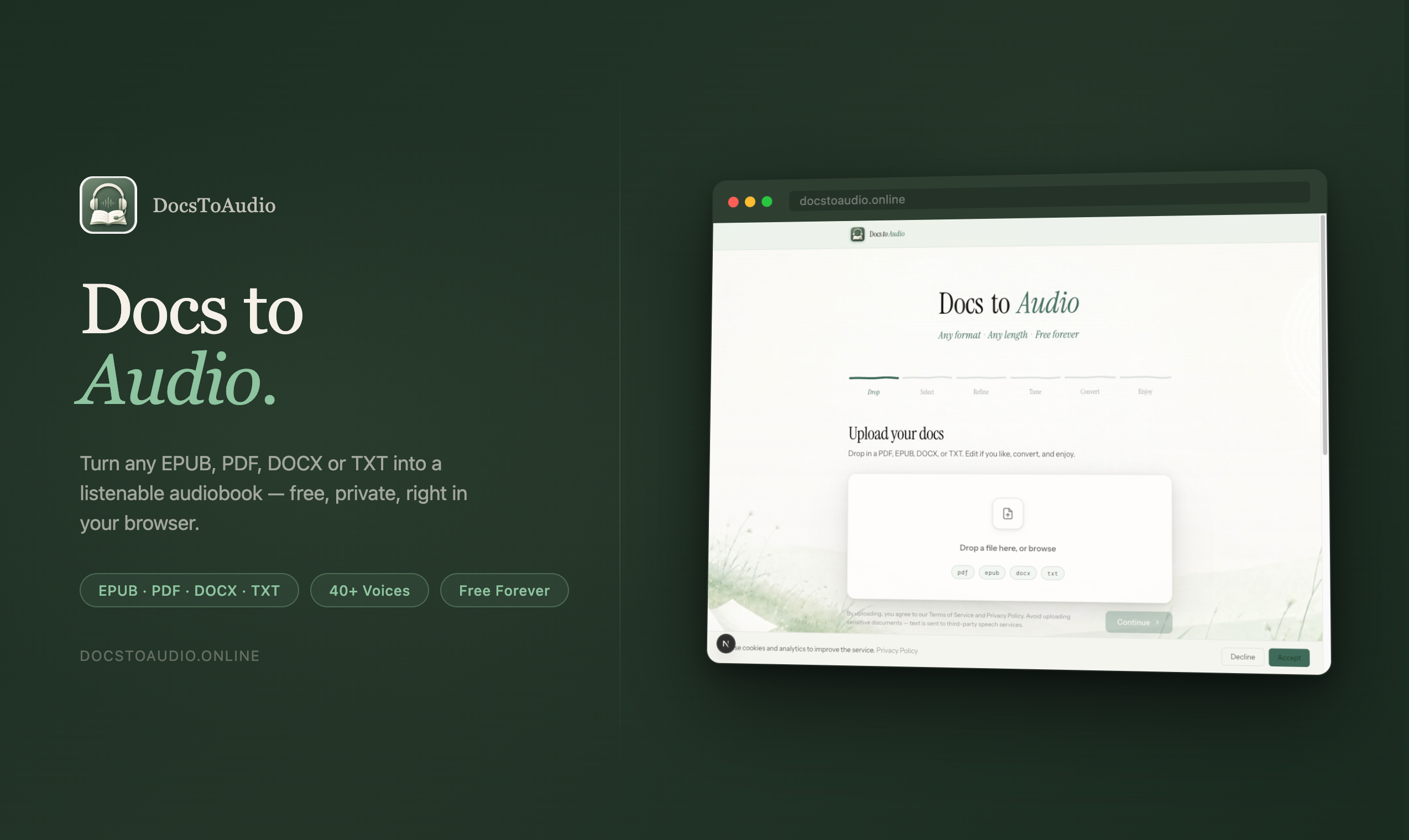 DocsToAudio preview 2