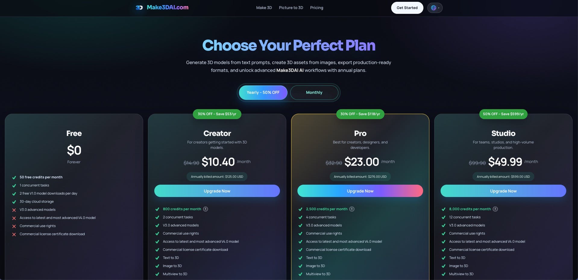 Make3DAI.com — Prompt to 3D in Seconds preview 4