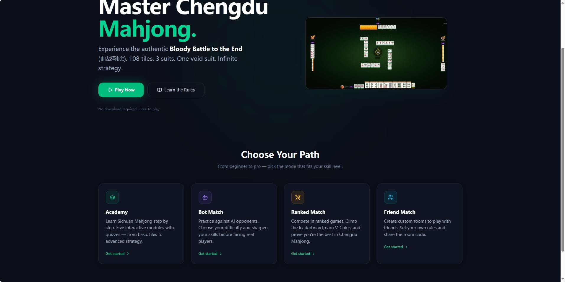 Void'em Mahjong preview 4