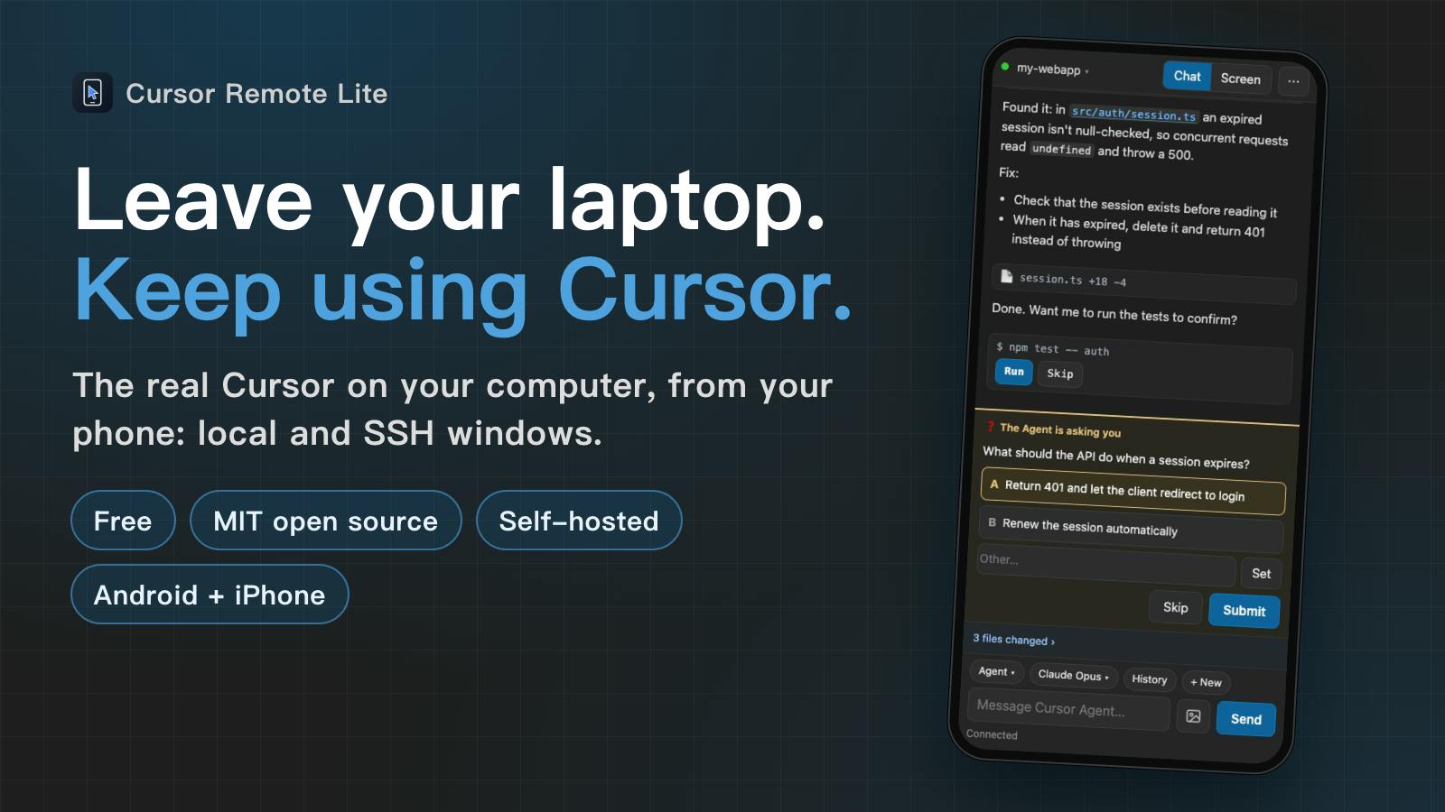 Cursor Remote Lite preview 5