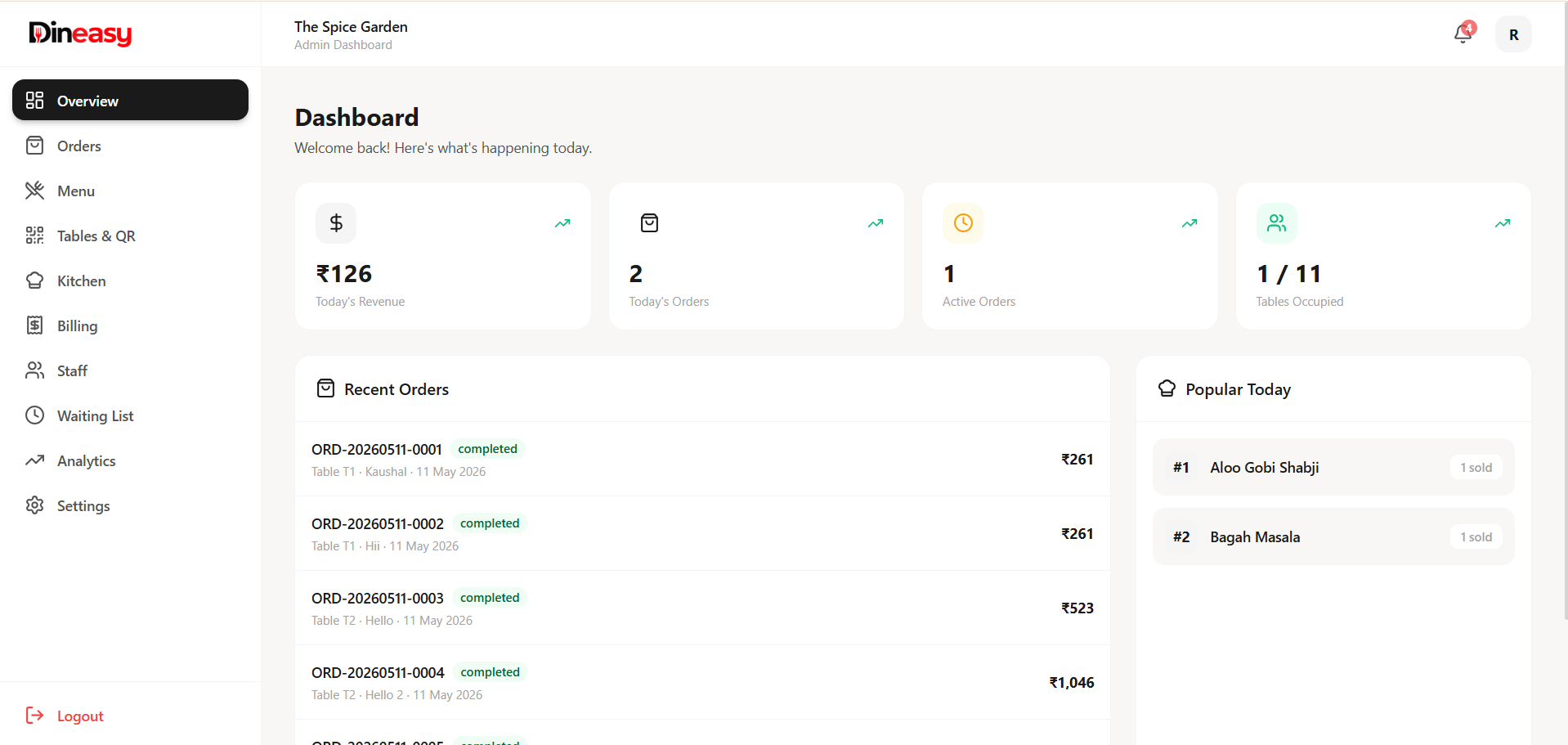 Dineasy preview 2