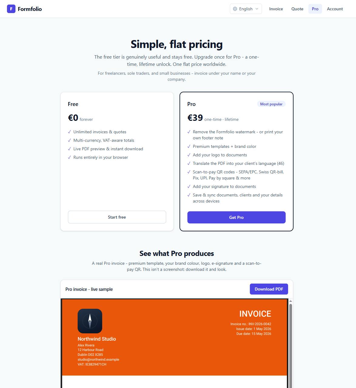 Formfolio preview 2
