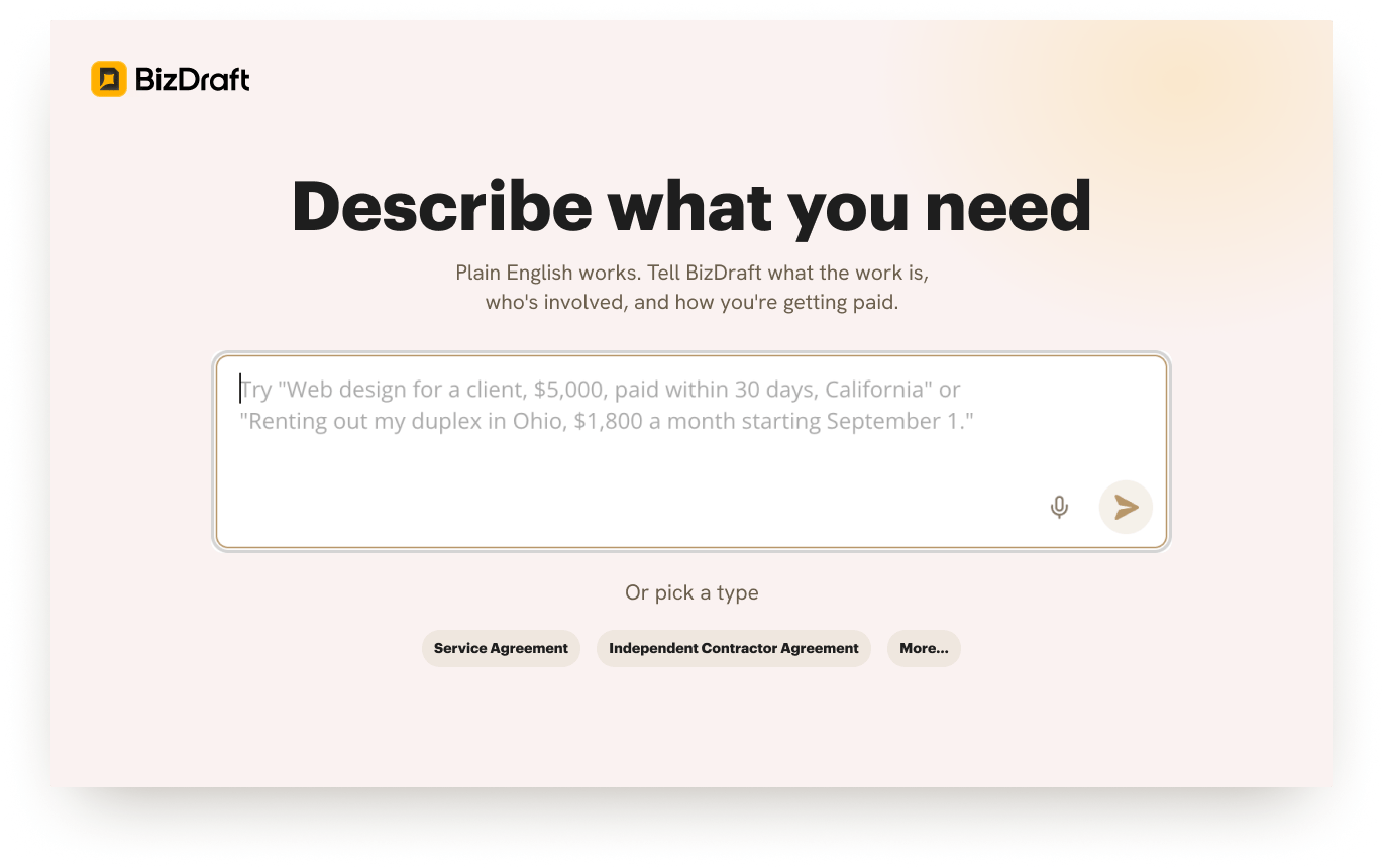 BizDraft preview 2