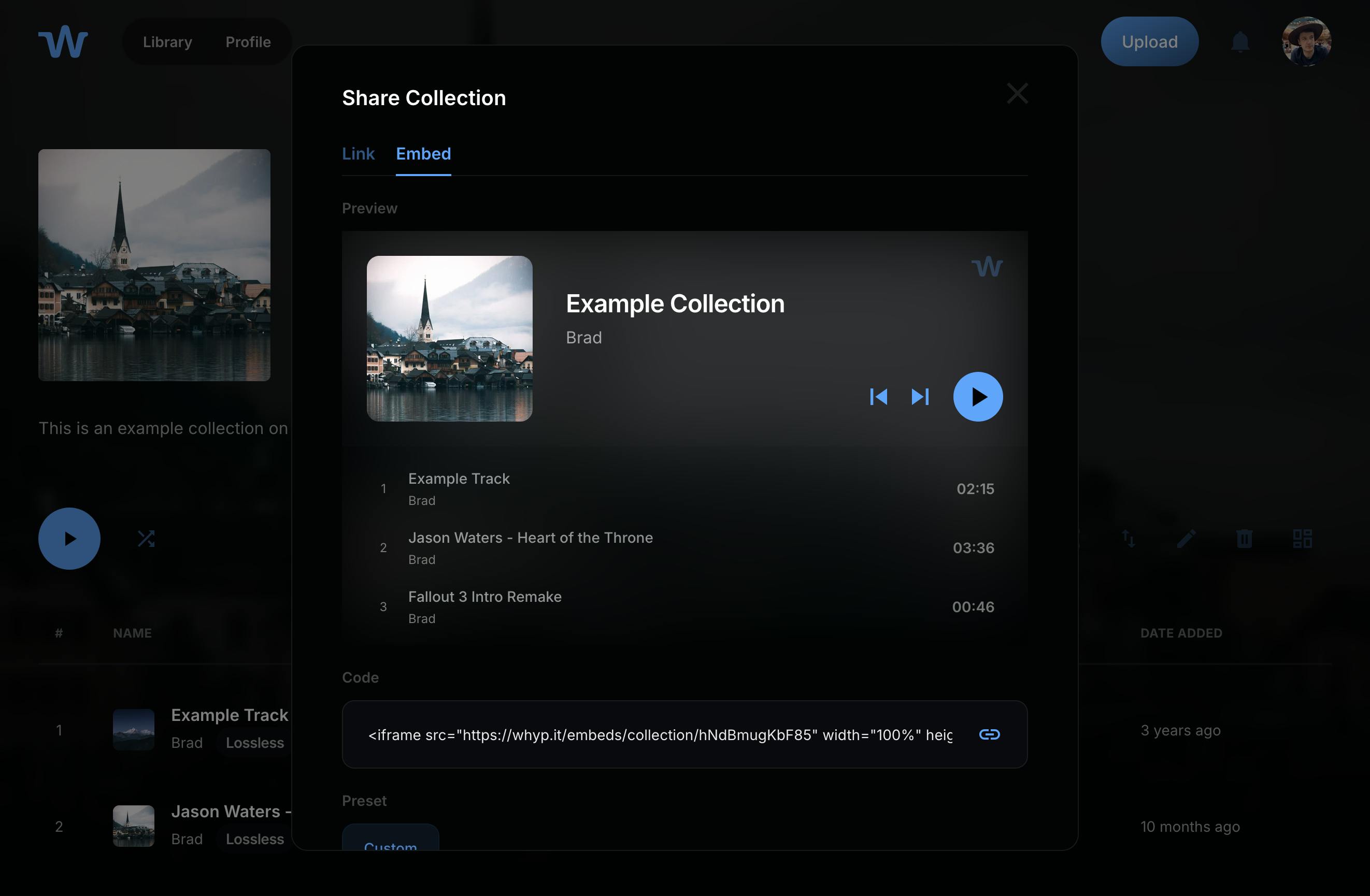 Whyp - Private Audio Hosting with Embeds preview 7