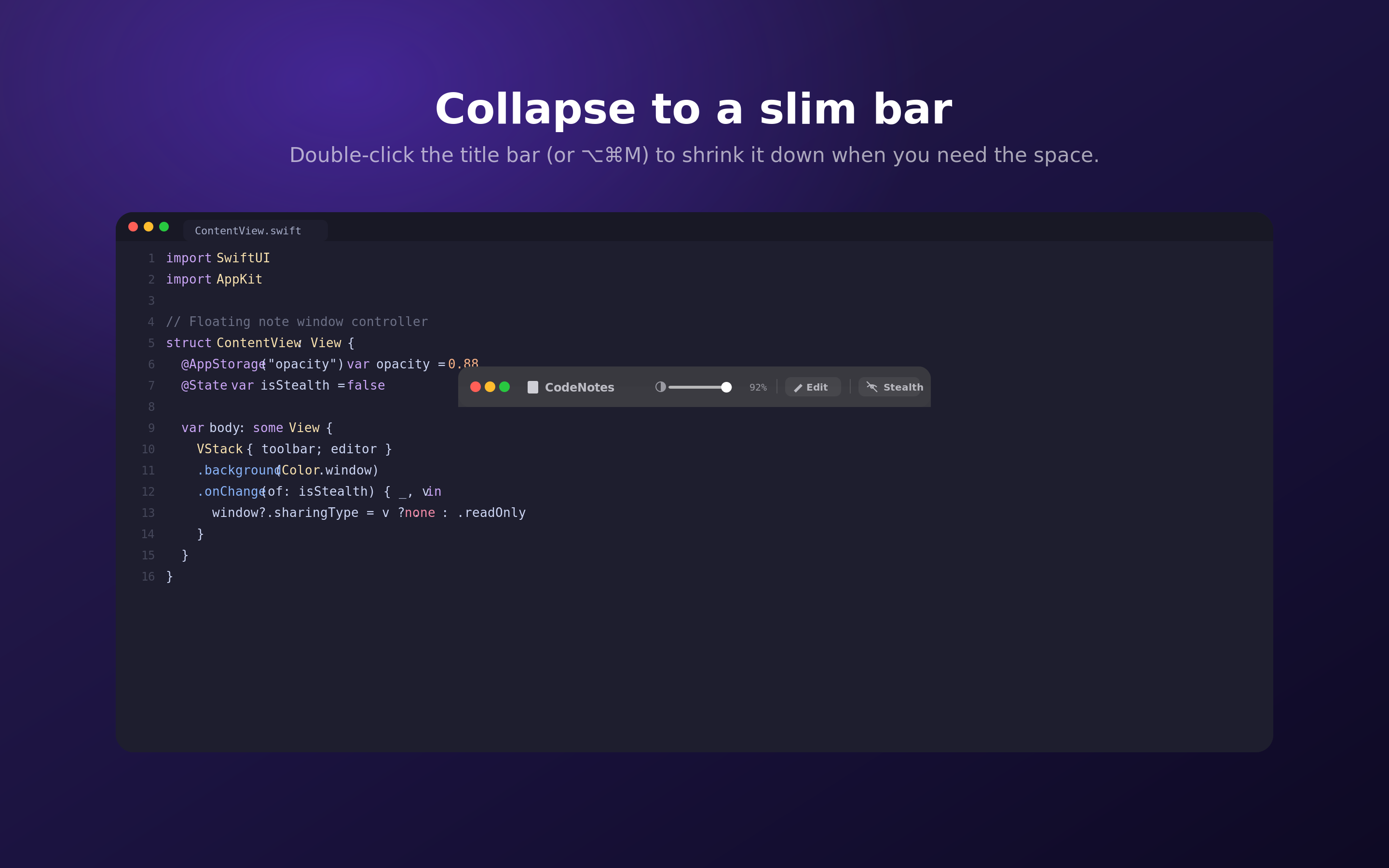 CodeNotes | The Stealth Floating Notepad preview 4