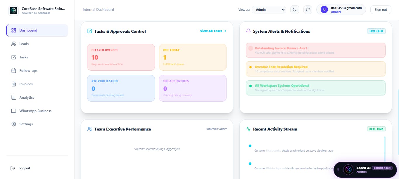 CoreBase - Business Operating System preview 2