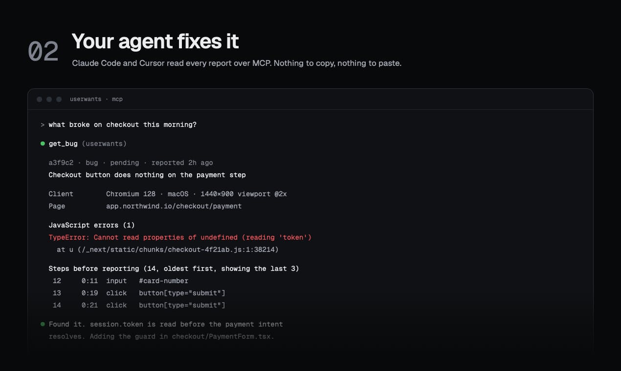 UserWants for Agents preview 2