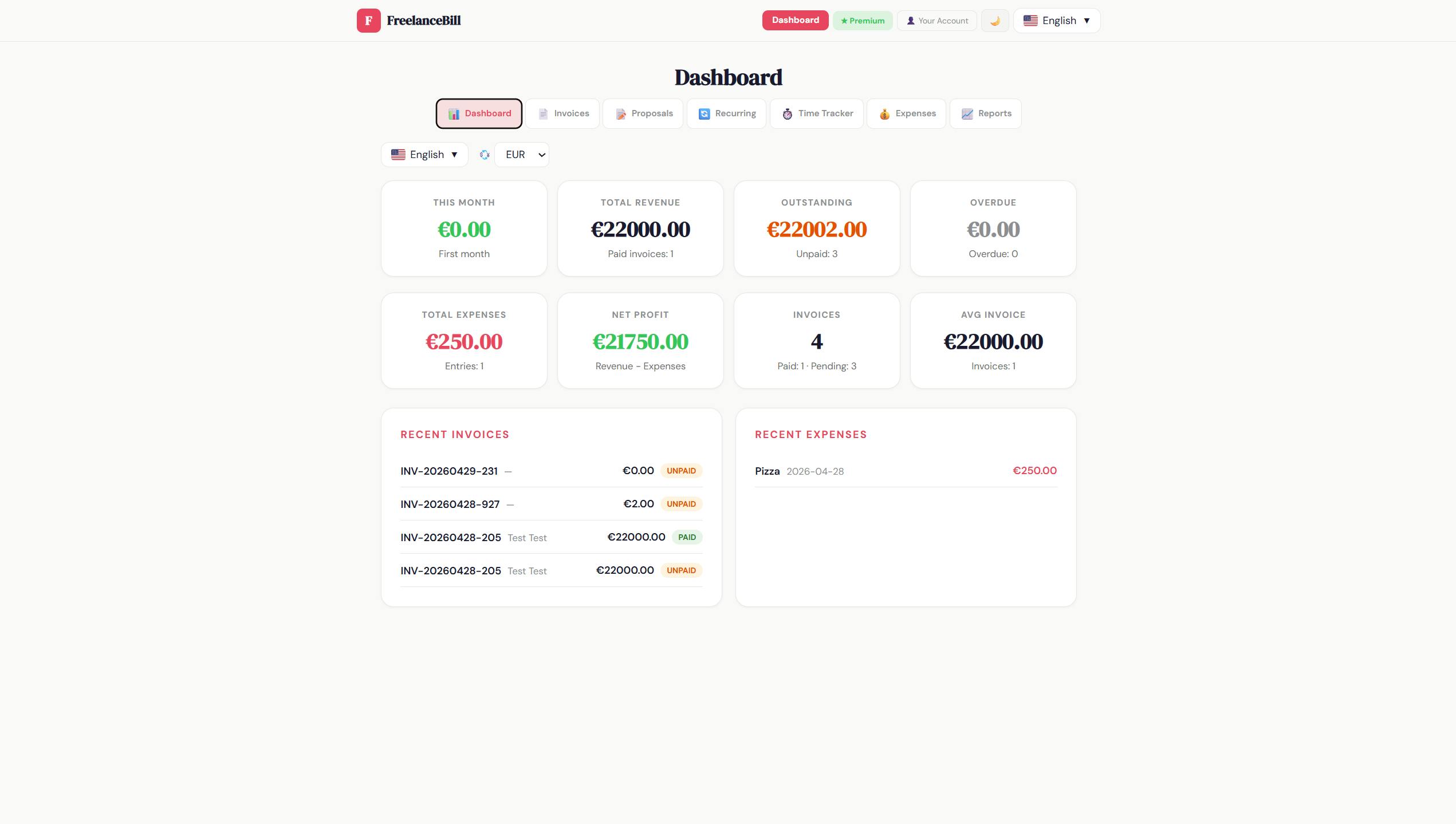FreelanceBill preview 5