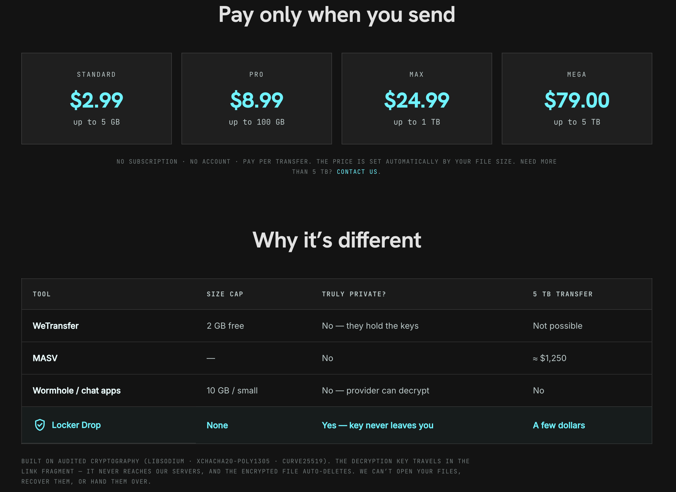 Locker Drop — encrypted file transfers preview 4