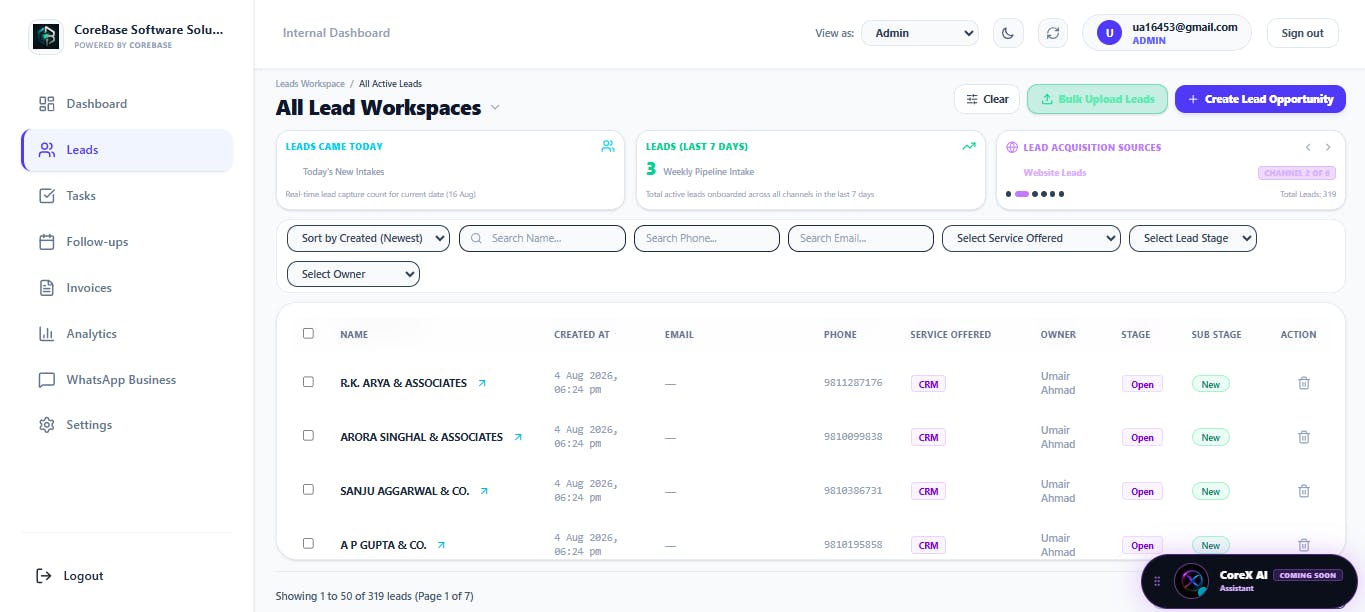 CoreBase - Business Operating System preview 3