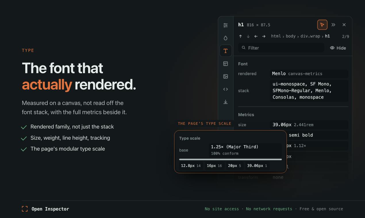Open Inspector preview 3
