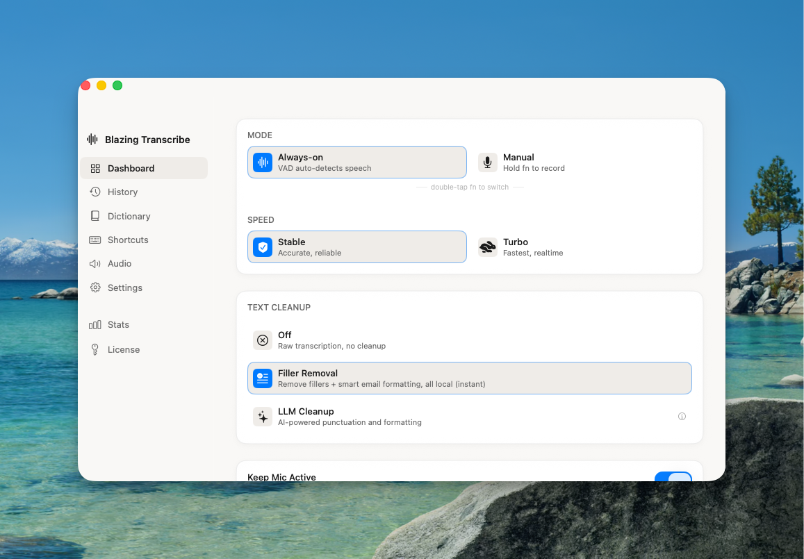 Blazing Fast Transcription preview 2