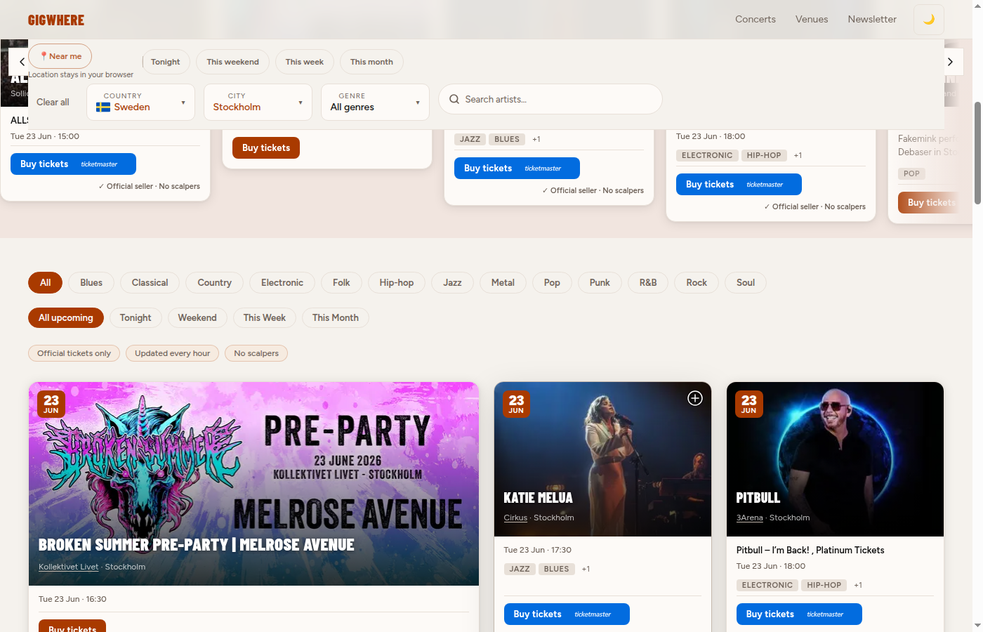 GigWhere preview 4