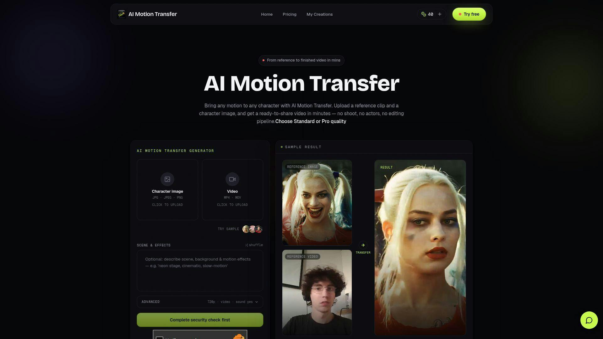 AI Motion Transfer preview 2