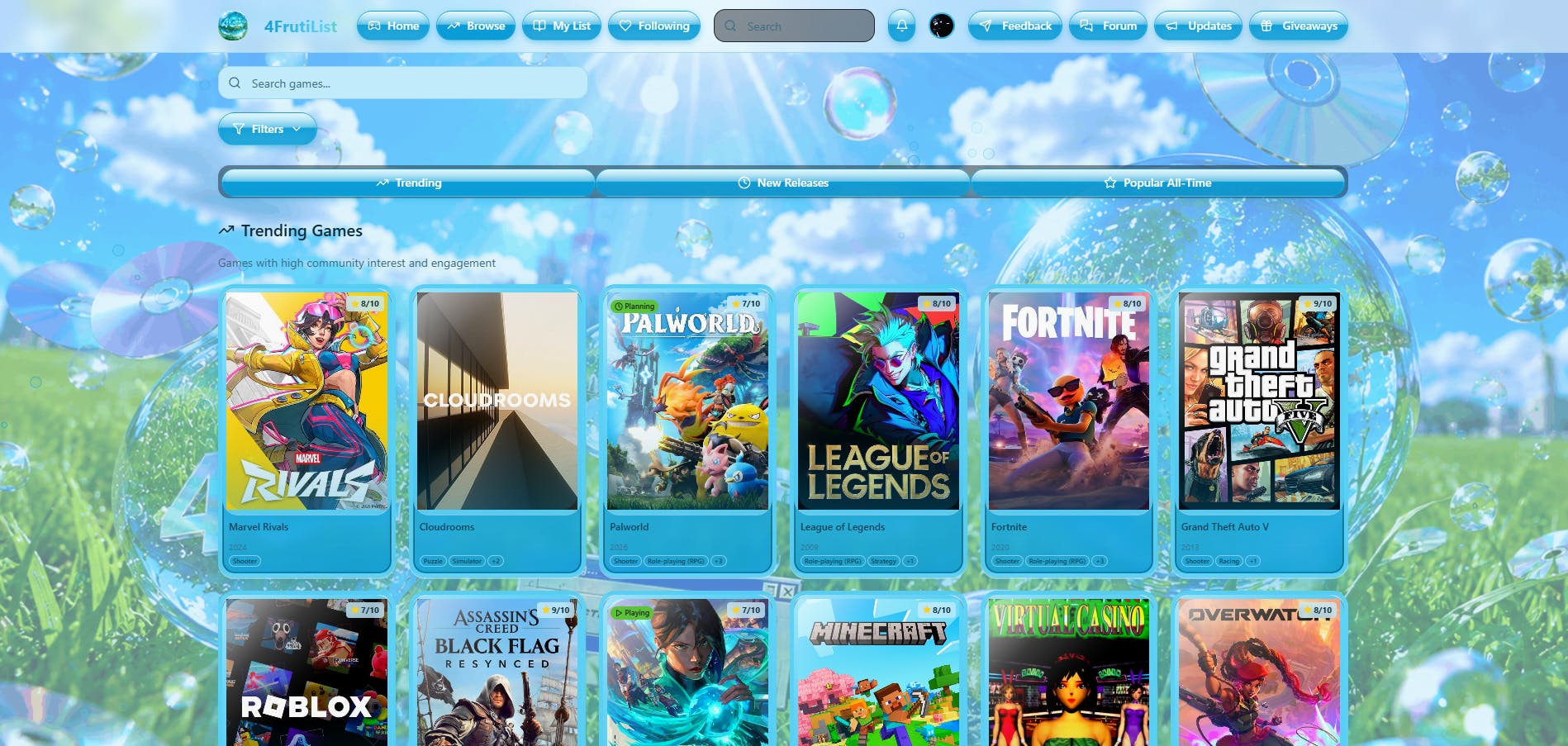 4GamesList preview 4