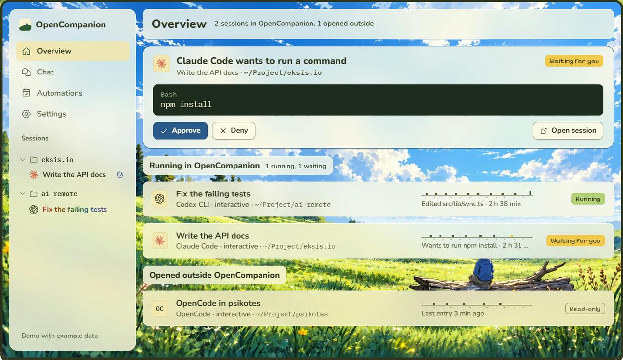 OpenCompanion preview 2