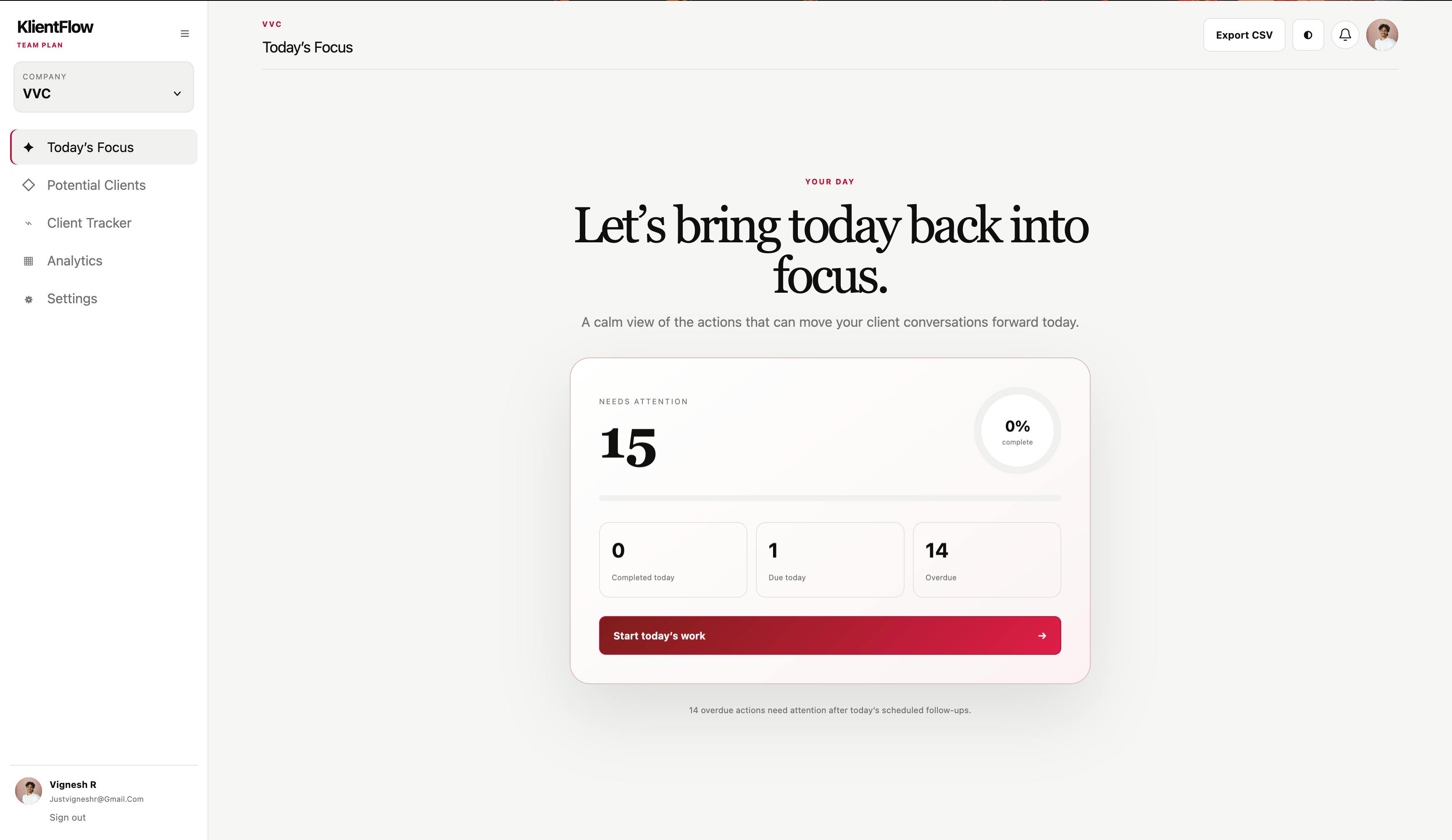 KlientFlow — Never forget client context preview 3