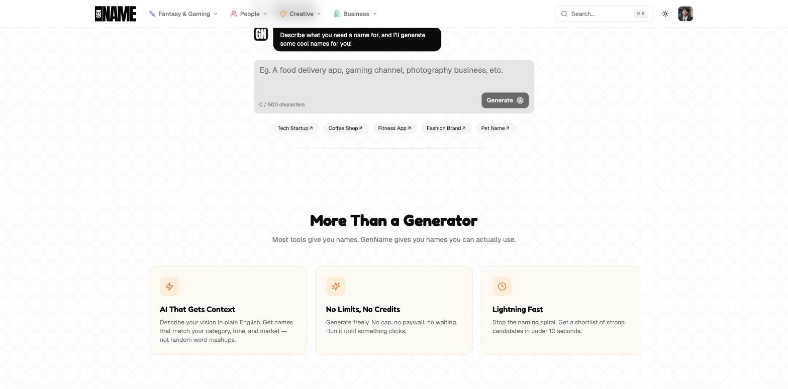 GenName.io preview 4